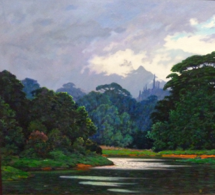 "Pali Gap" — painting by Dennis Morton