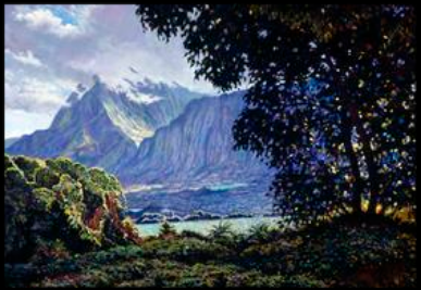 "Pali Lookout" — painting by Dennis Morton